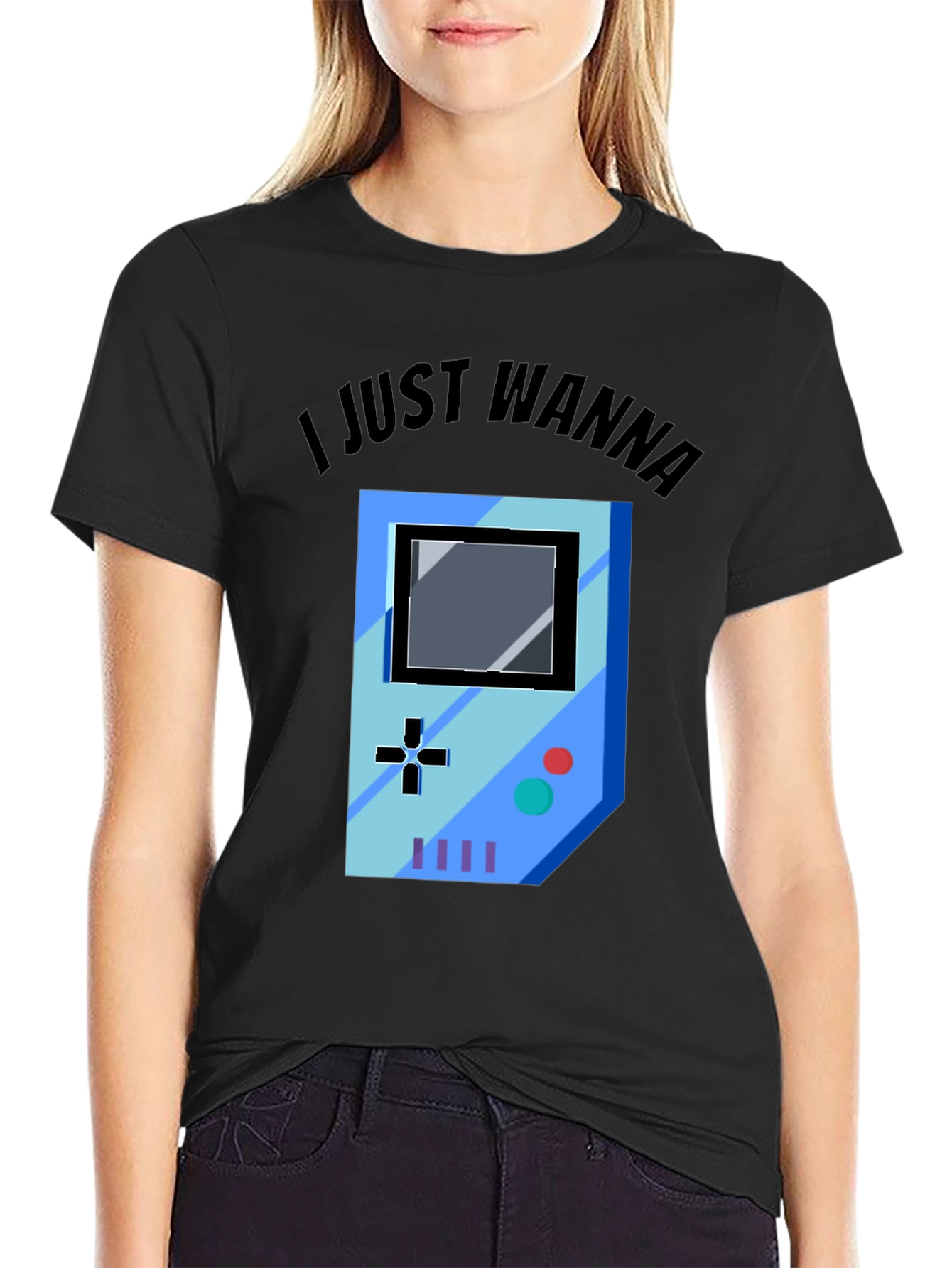 Gamer Graphic Tee - I Just Wanna Play