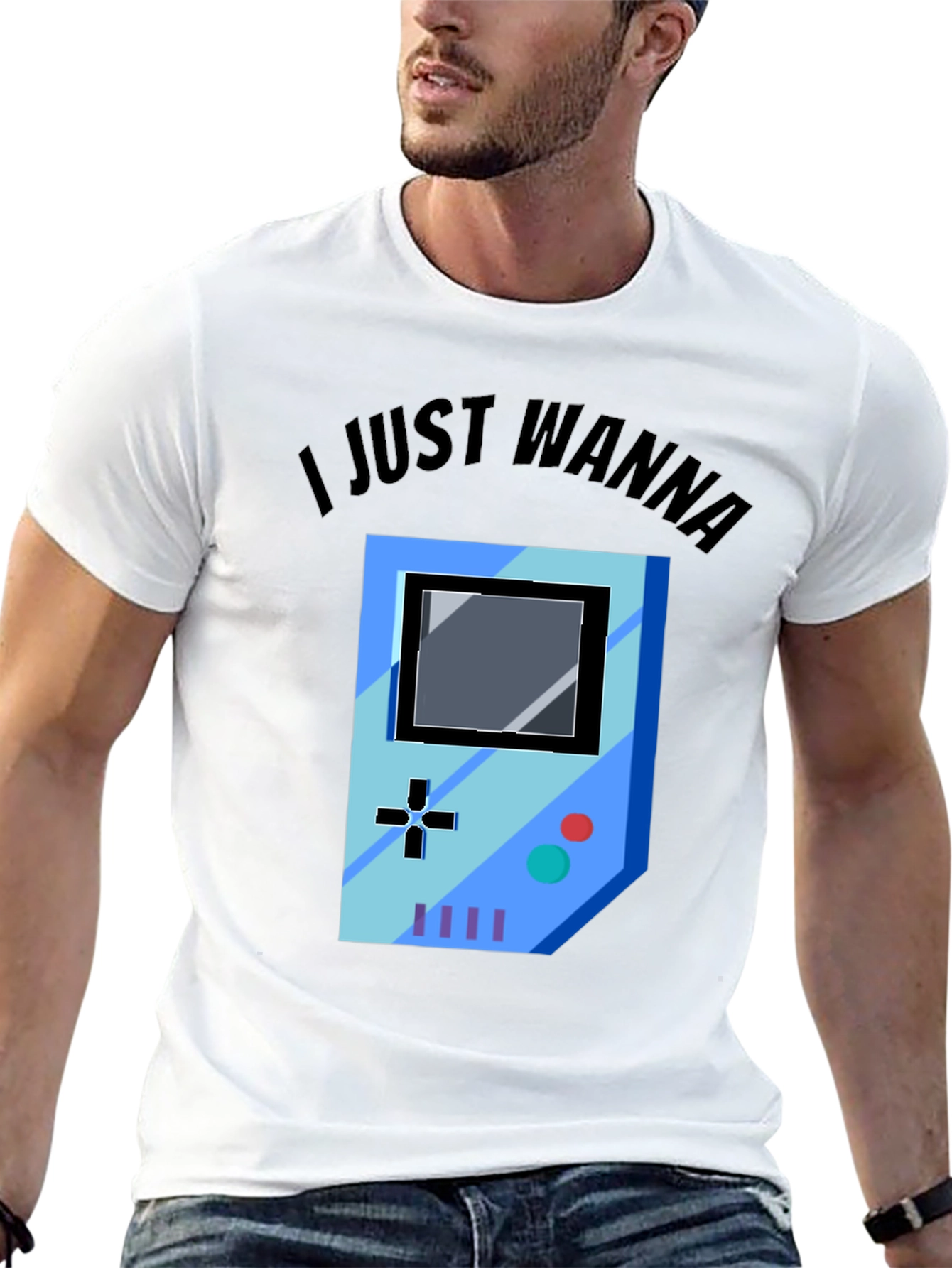 Gamer Graphic Tee - I Just Wanna Play
