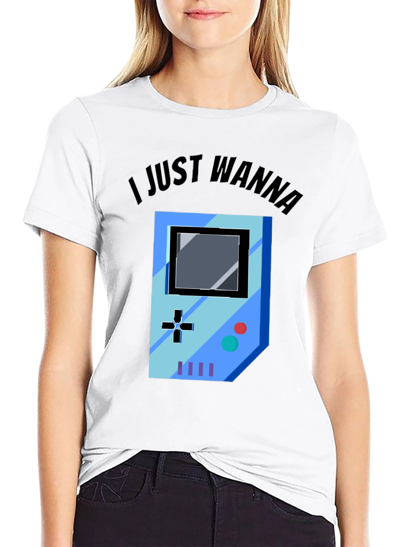 Gamer Graphic Tee - I Just Wanna Play