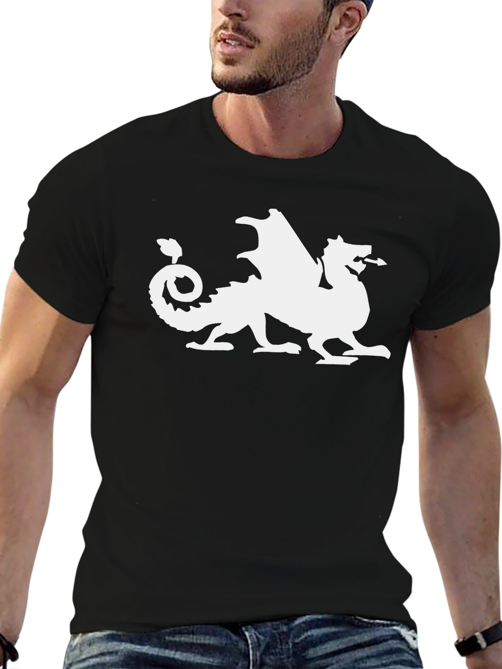 Welsh Dragon Graphic Tee - Black