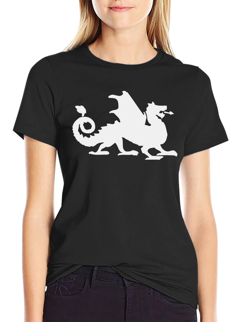 Welsh Dragon Graphic Tee - Black