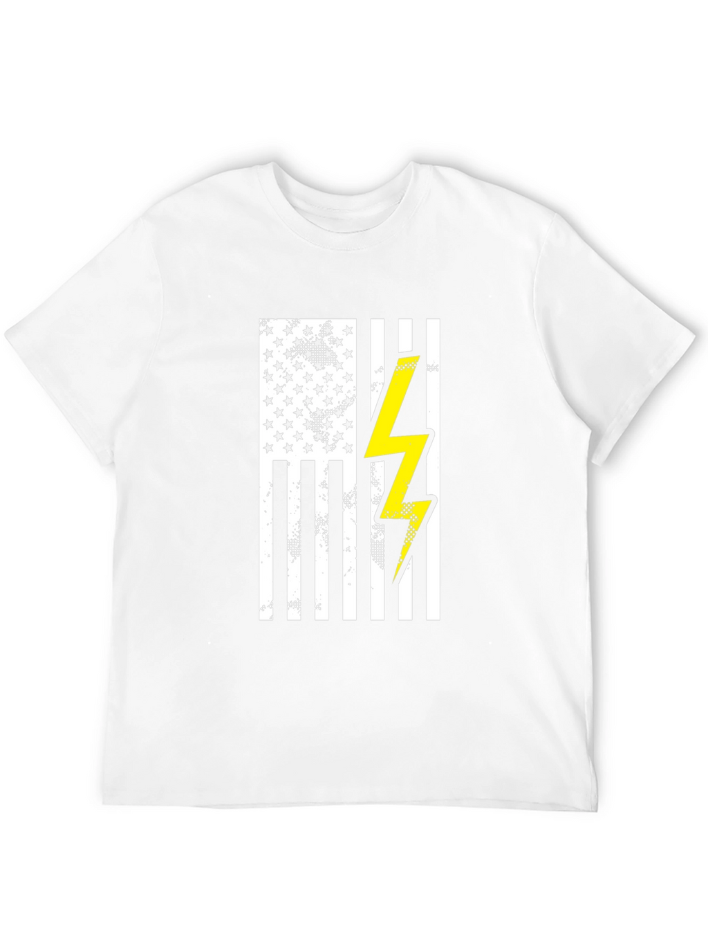 American Flag Lightning Bolt Graphic T-Shirt