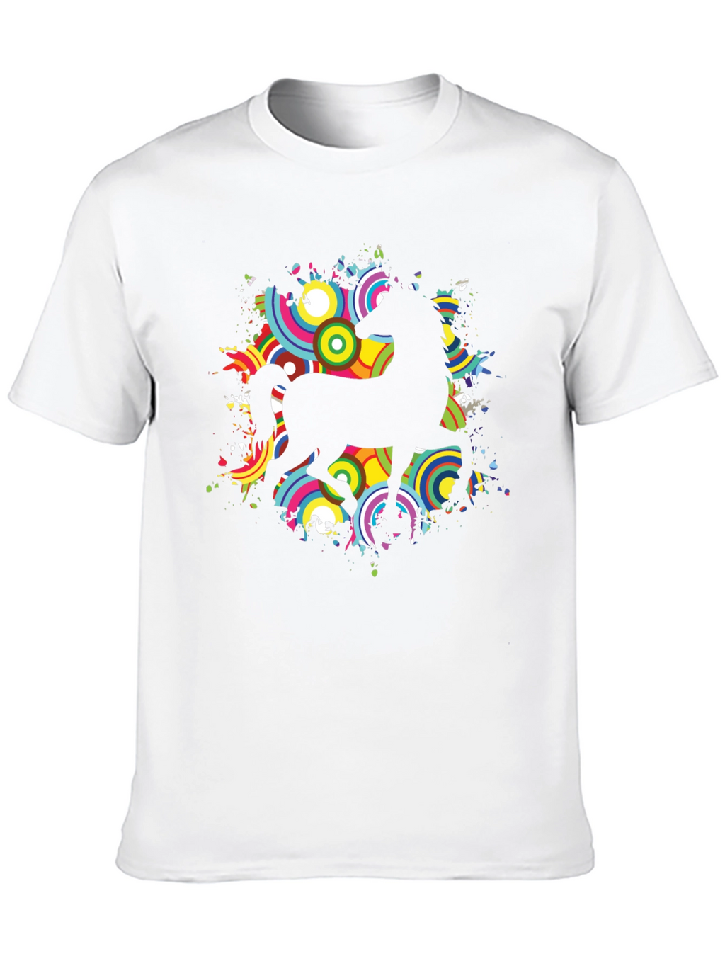 Horse Graphic Black Crew Neck T-Shirt