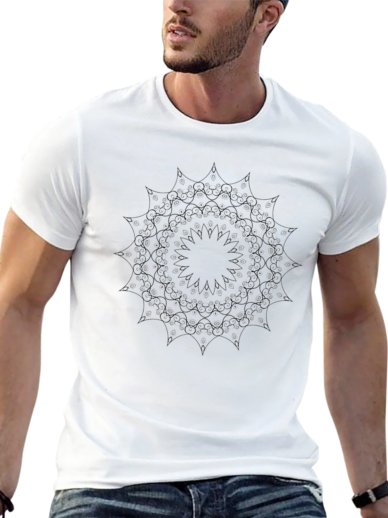 Black Mandala Graphic Tee - Unisex Short Sleeve
