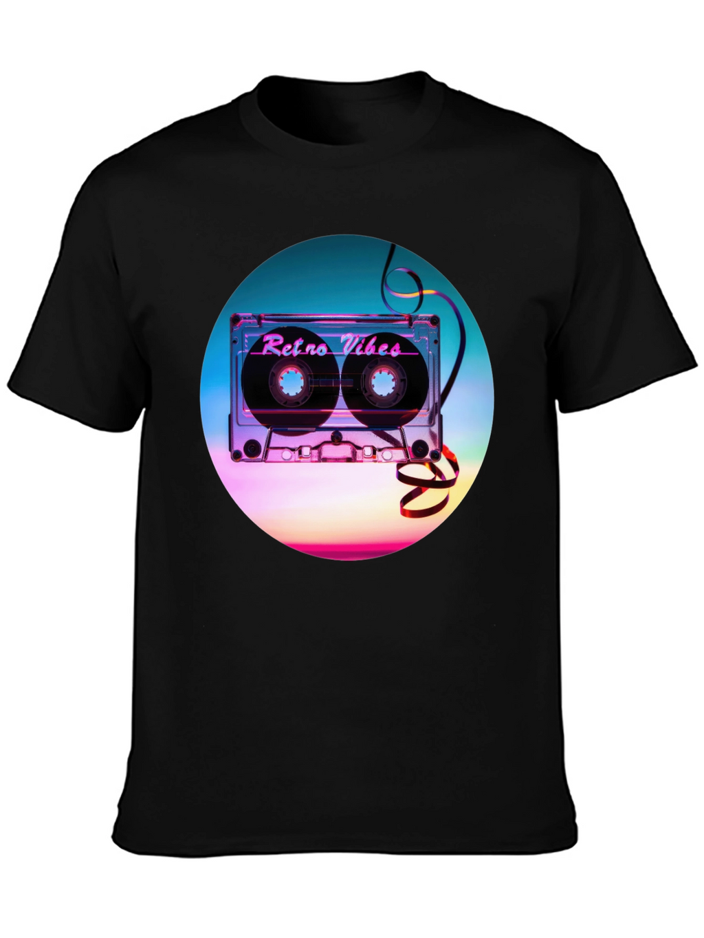 Retro Vibes Graphic T-Shirt - Cassette Design