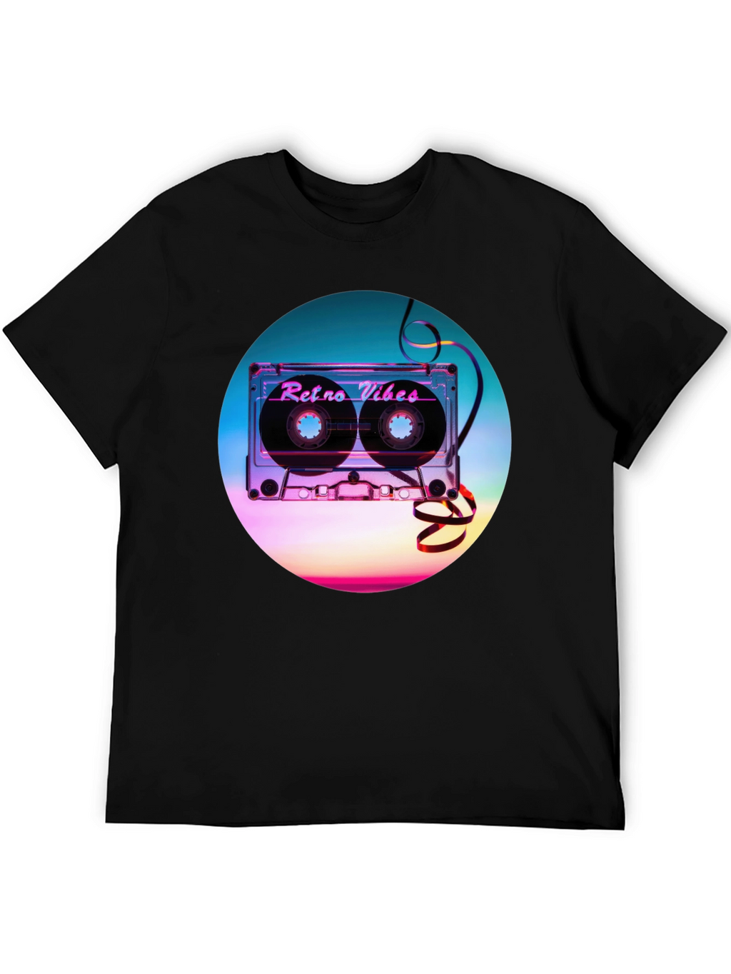 Retro Vibes Graphic T-Shirt - Cassette Design