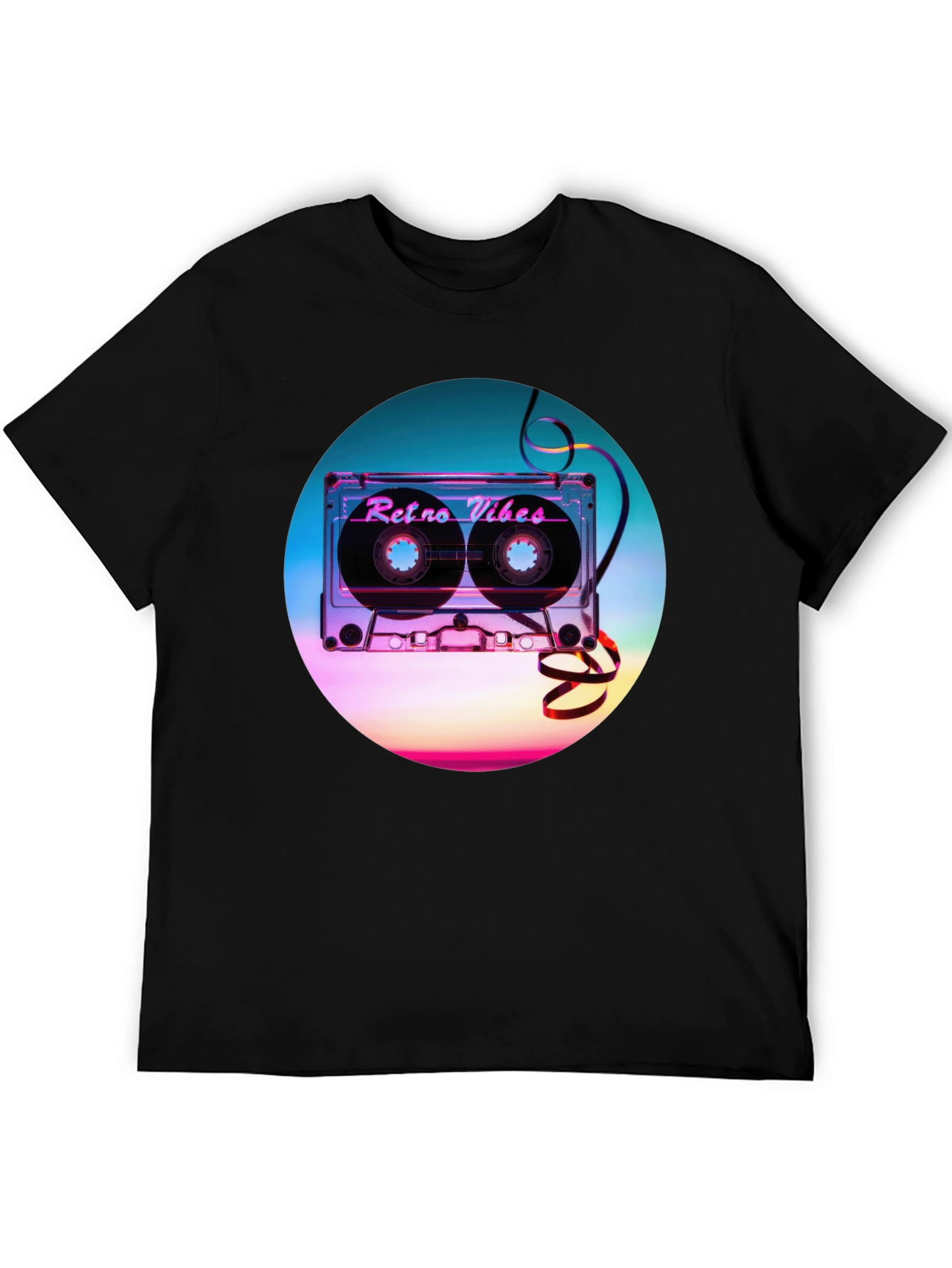 Retro Vibes Graphic T-Shirt - Cassette Design