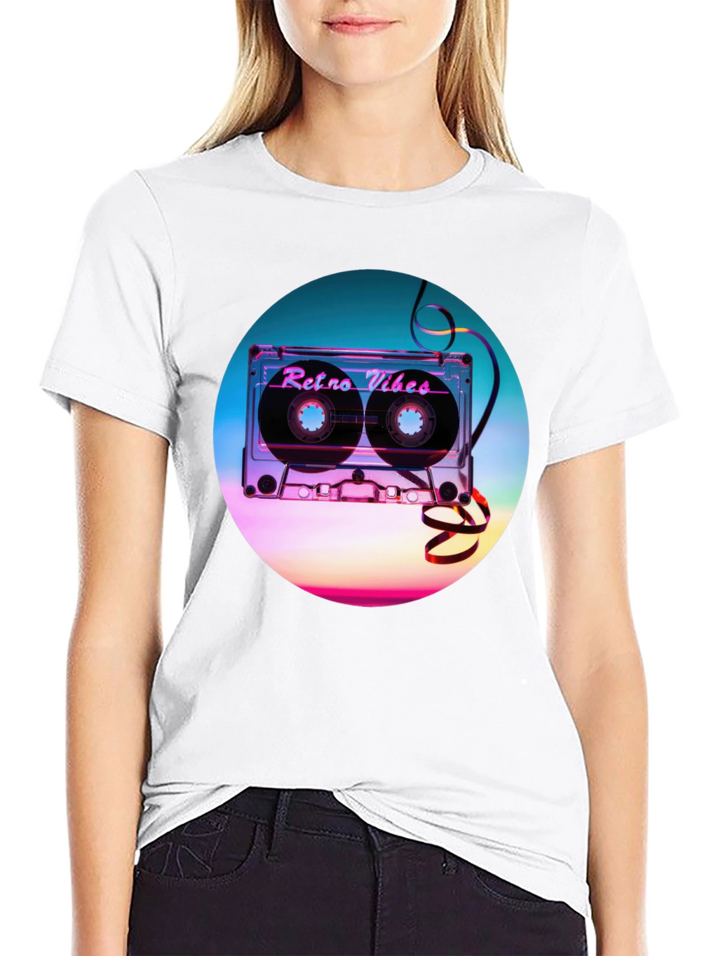 Retro Vibes Graphic T-Shirt - Cassette Design