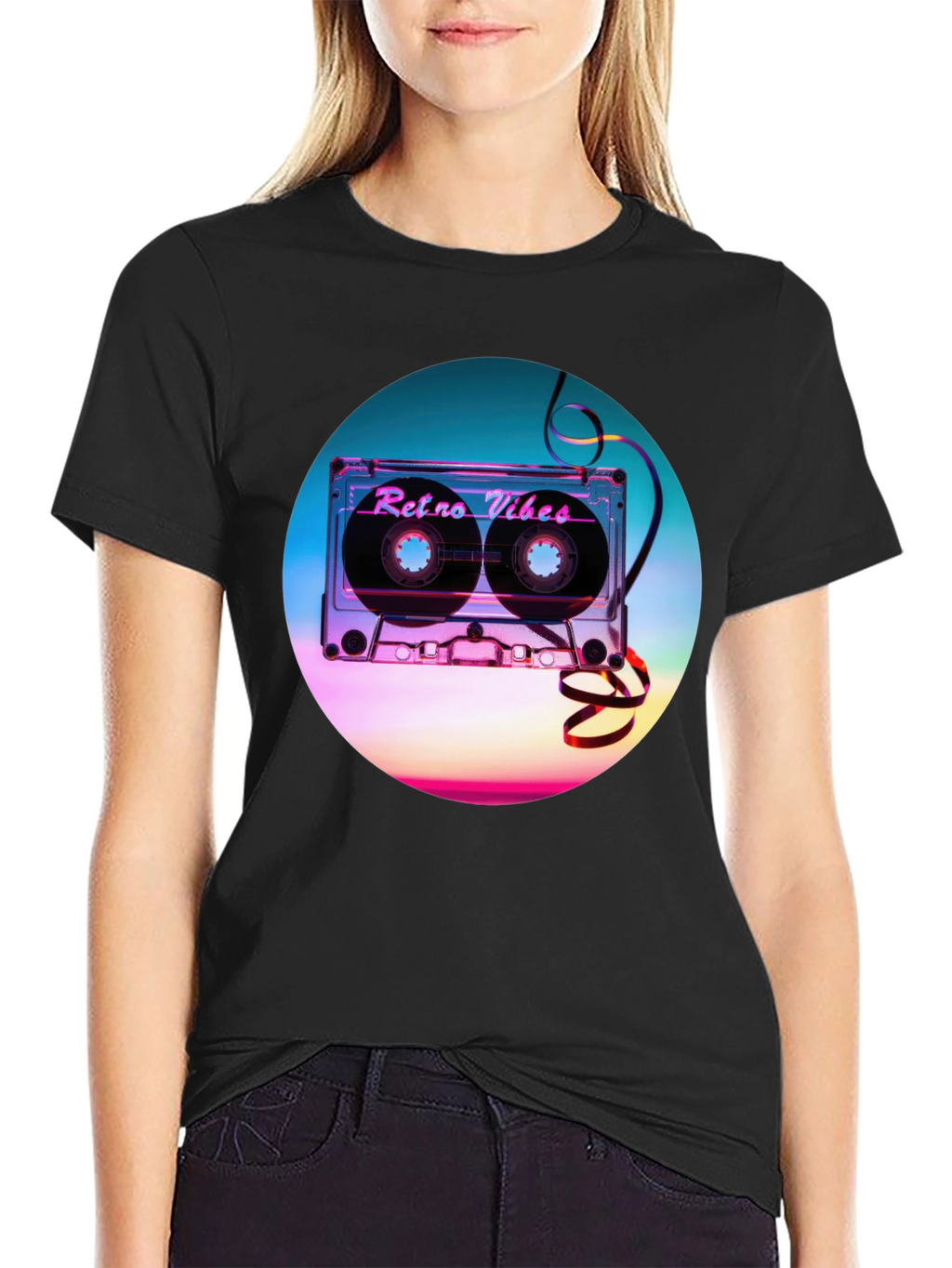 Retro Vibes Graphic T-Shirt - Cassette Design