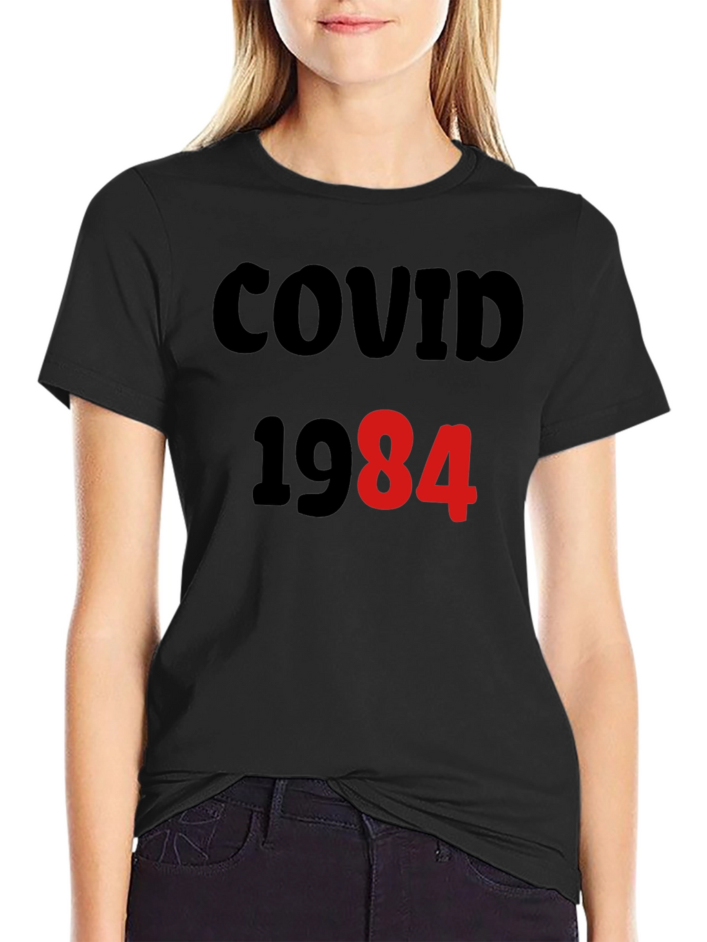COVID-1984 T-Shirt - Black Novelty Tee