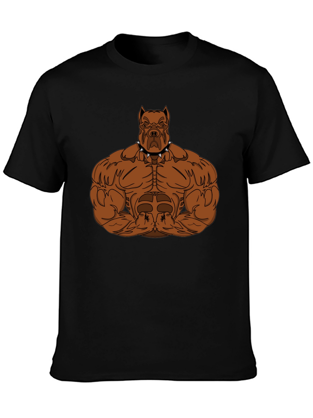 Muscle Dog Graphic T-Shirt - Black
