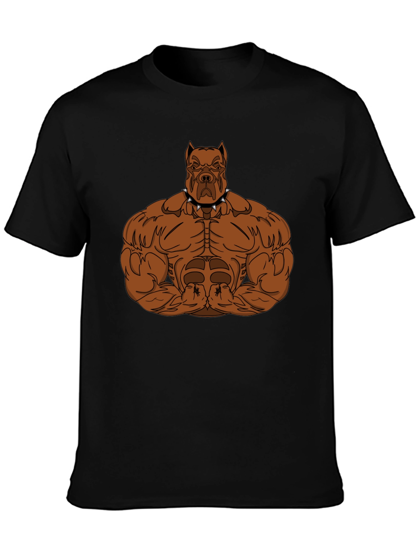 Muscle Dog Graphic T-Shirt - Black