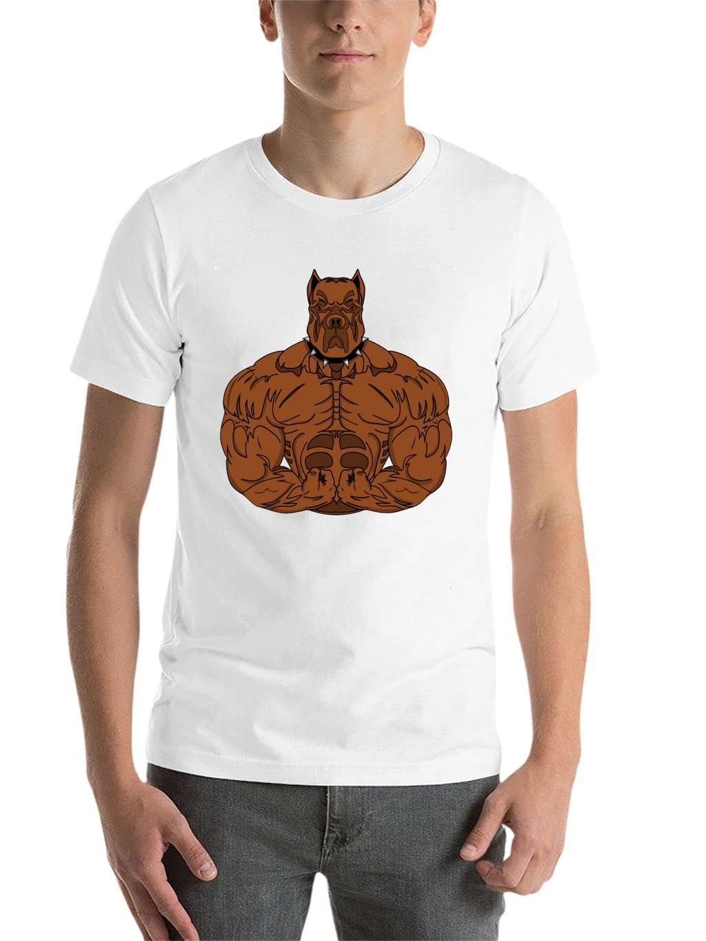 Muscle Dog Graphic T-Shirt - Black