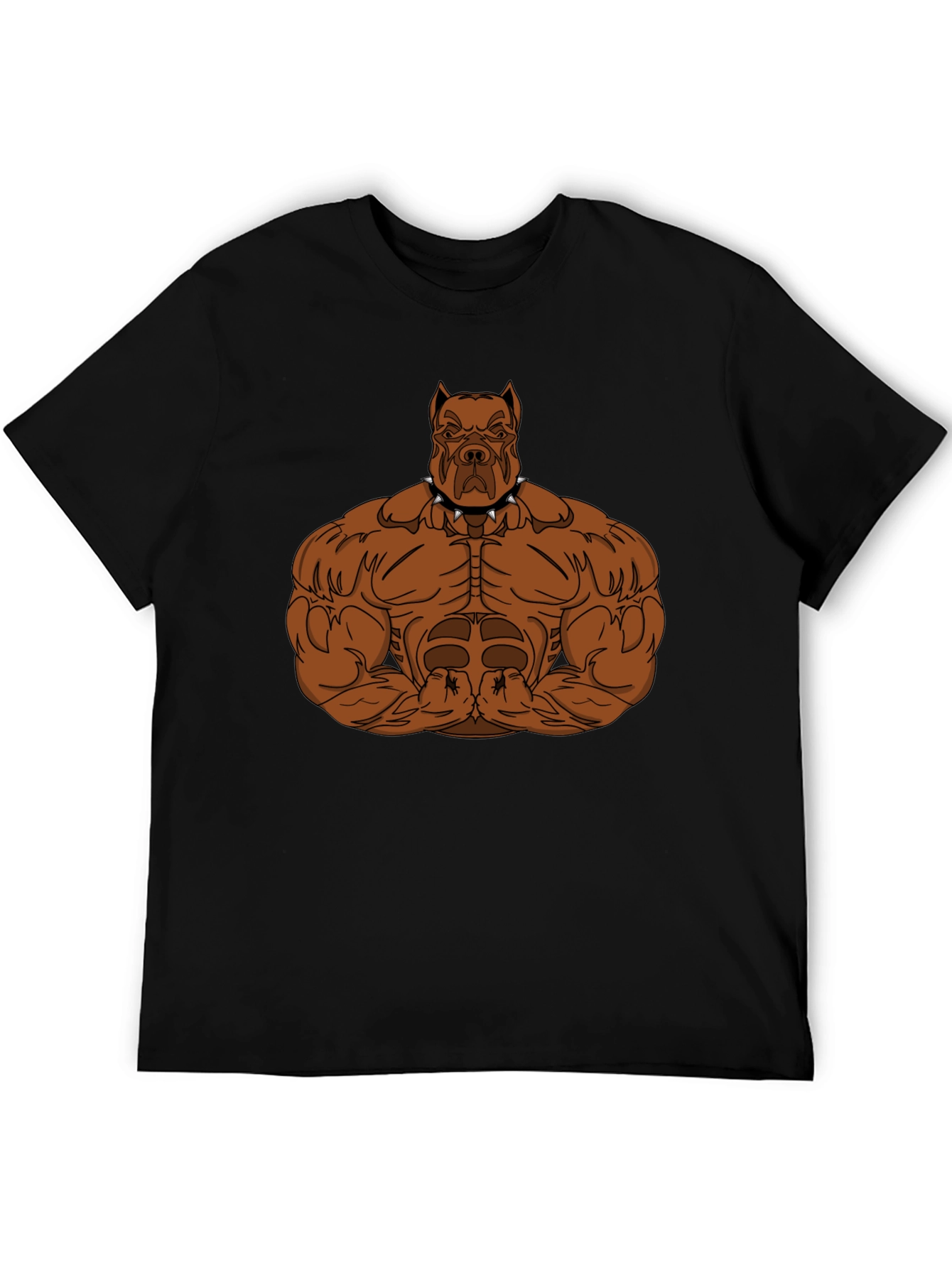 Muscle Dog Graphic T-Shirt - Black