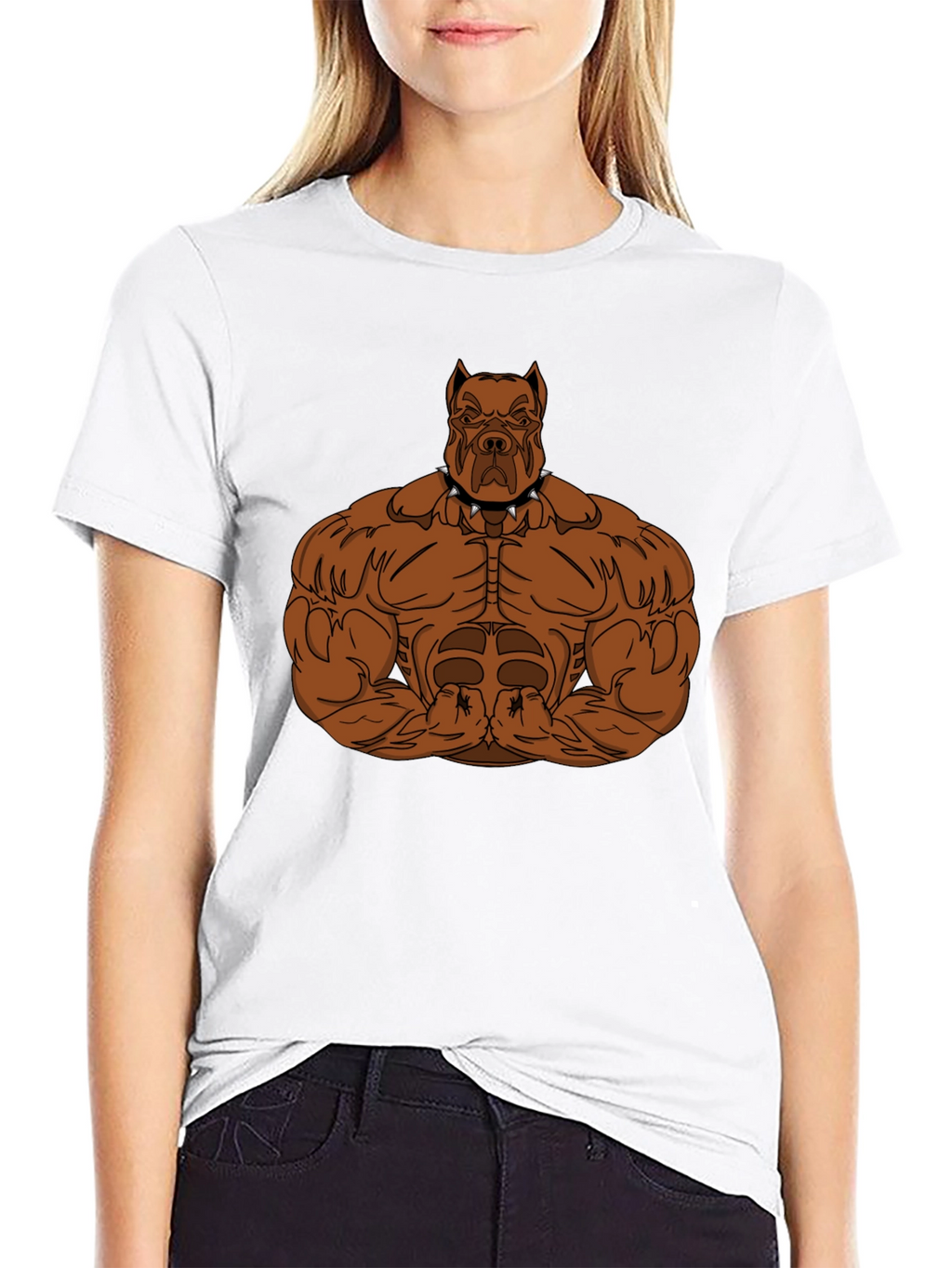 Muscle Dog Graphic T-Shirt - Black