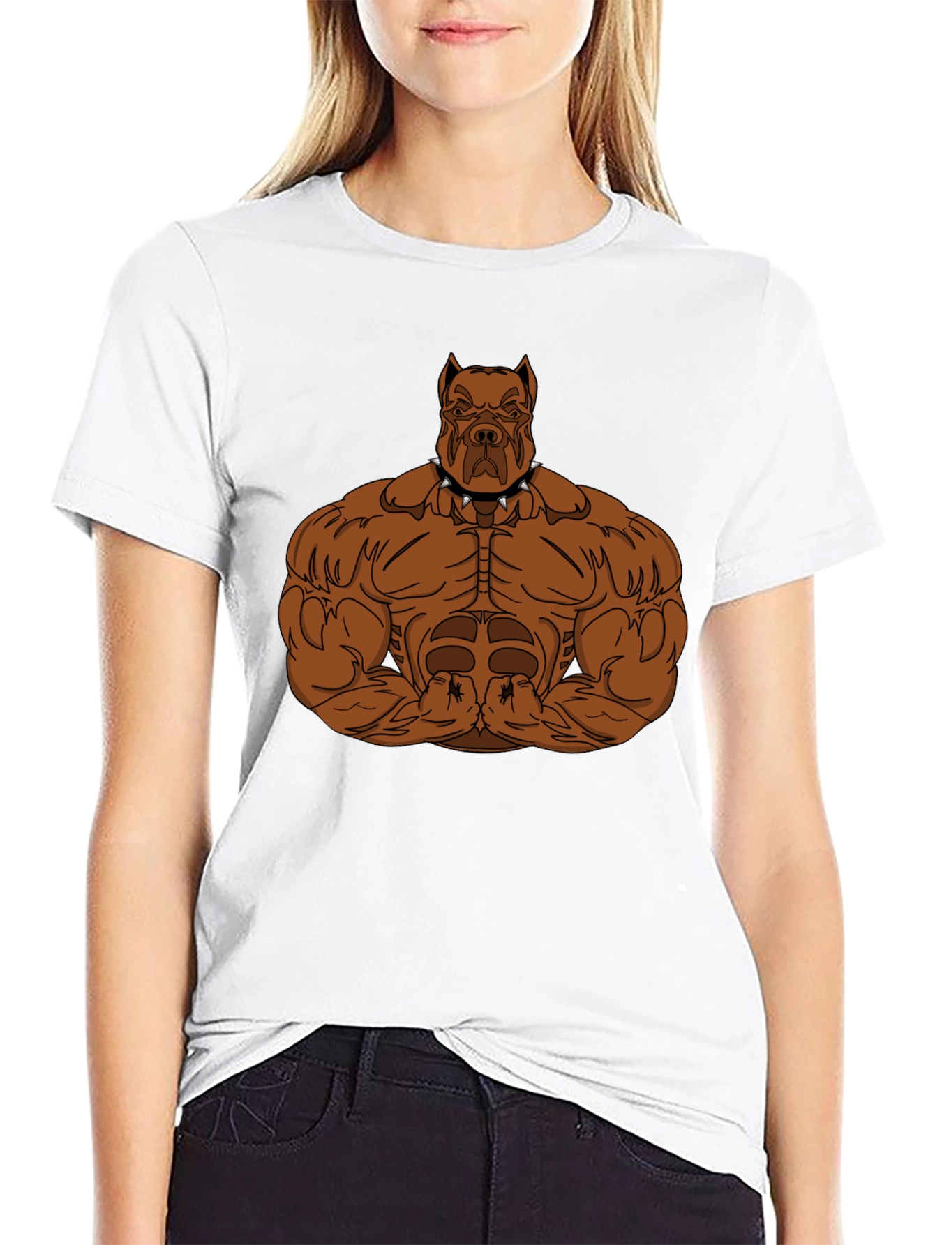 Muscle Dog Graphic T-Shirt - Black