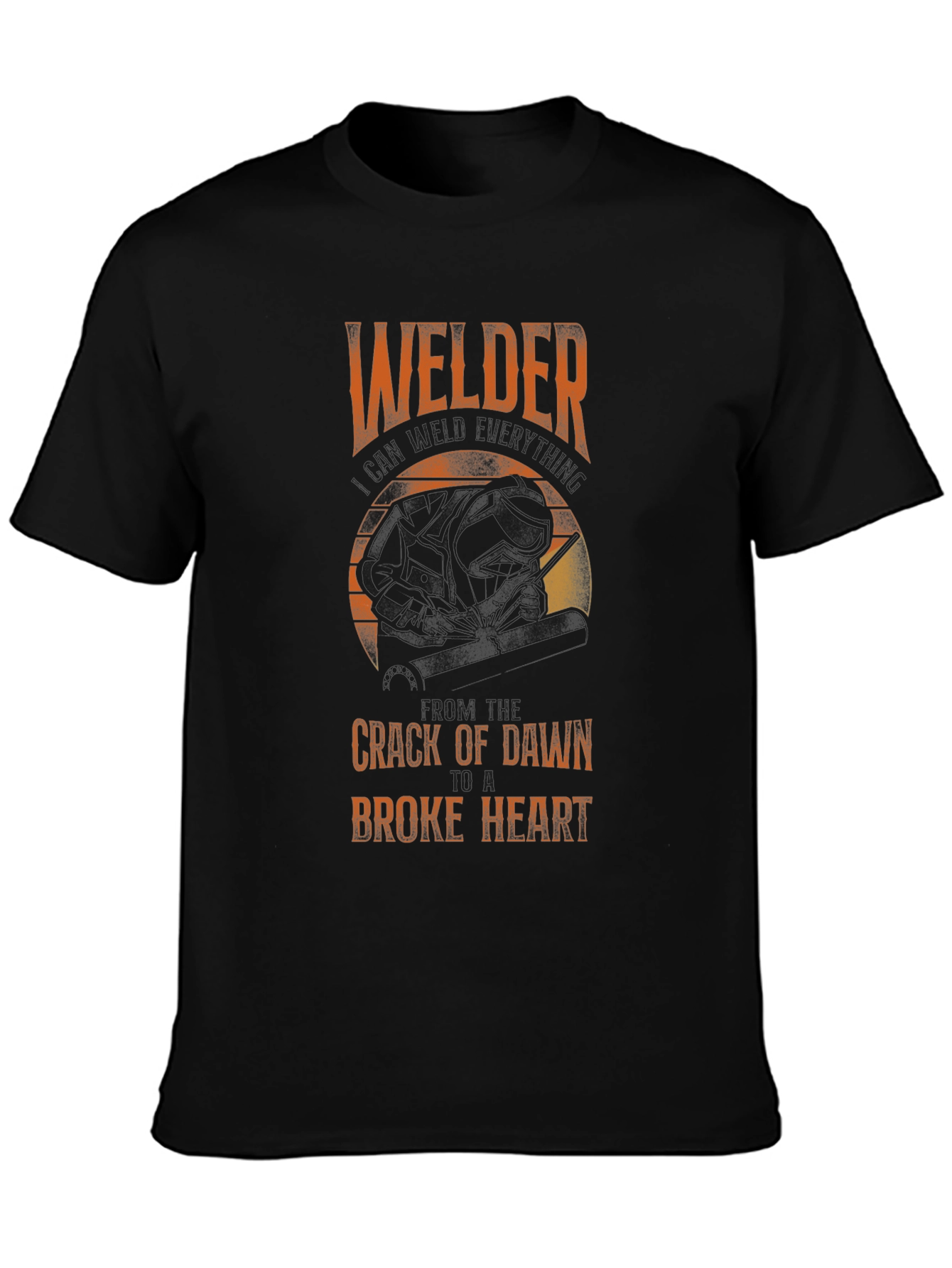 Welders Broke Heart T-Shirt - Black