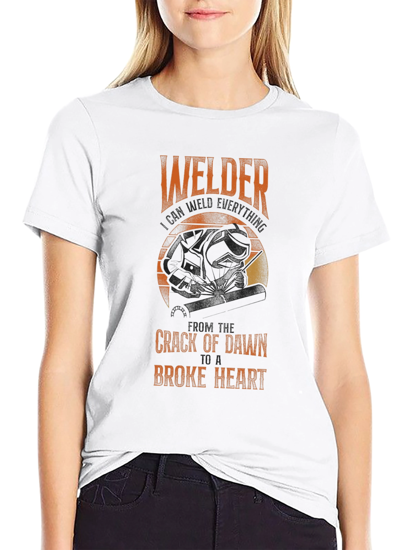 Welders Broke Heart T-Shirt - Black