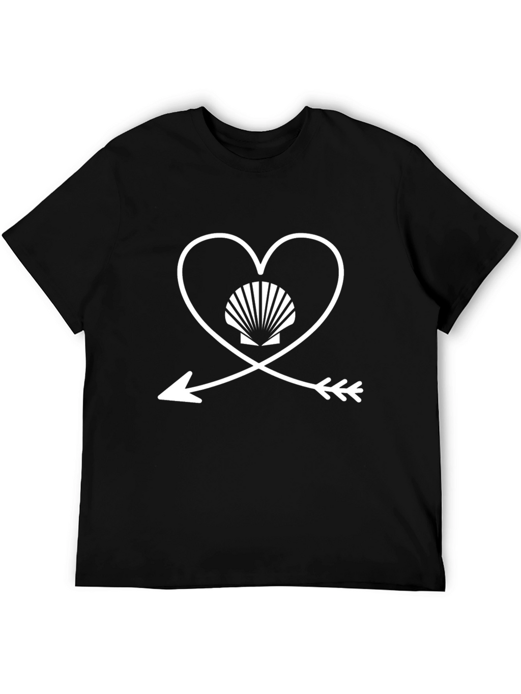 Heart & Arrow Clam Shell Graphic Tee - Unisex