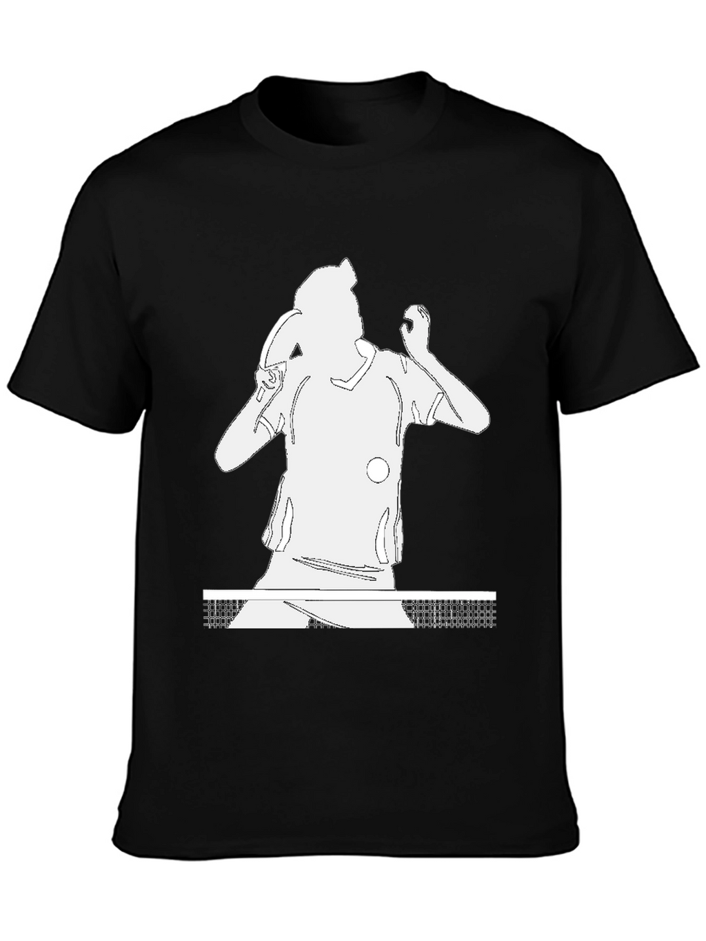 Table Tennis Player Graphic Tee - Black