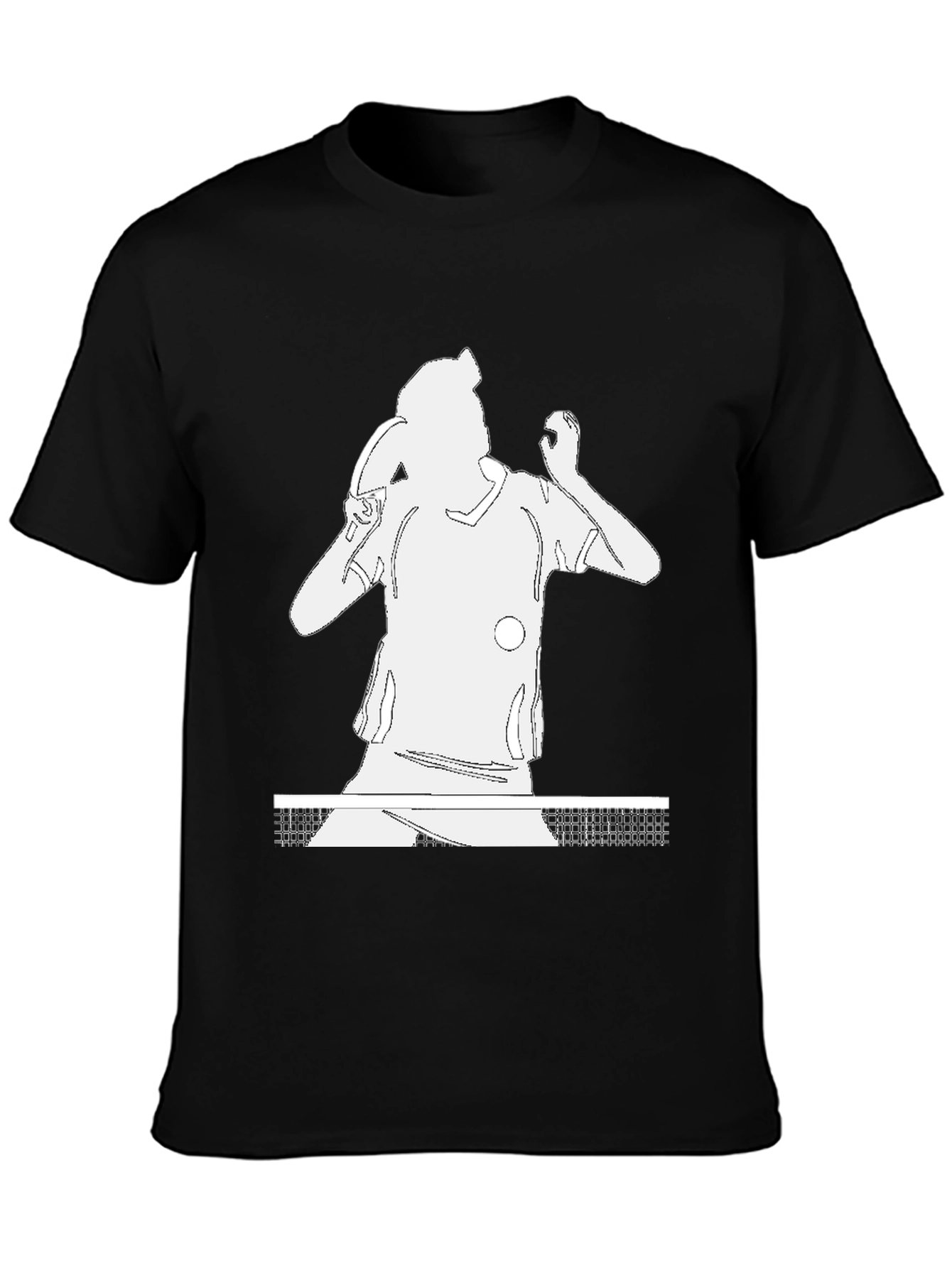 Table Tennis Player Graphic Tee - Black