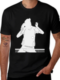 Table Tennis Player Graphic Tee - Black