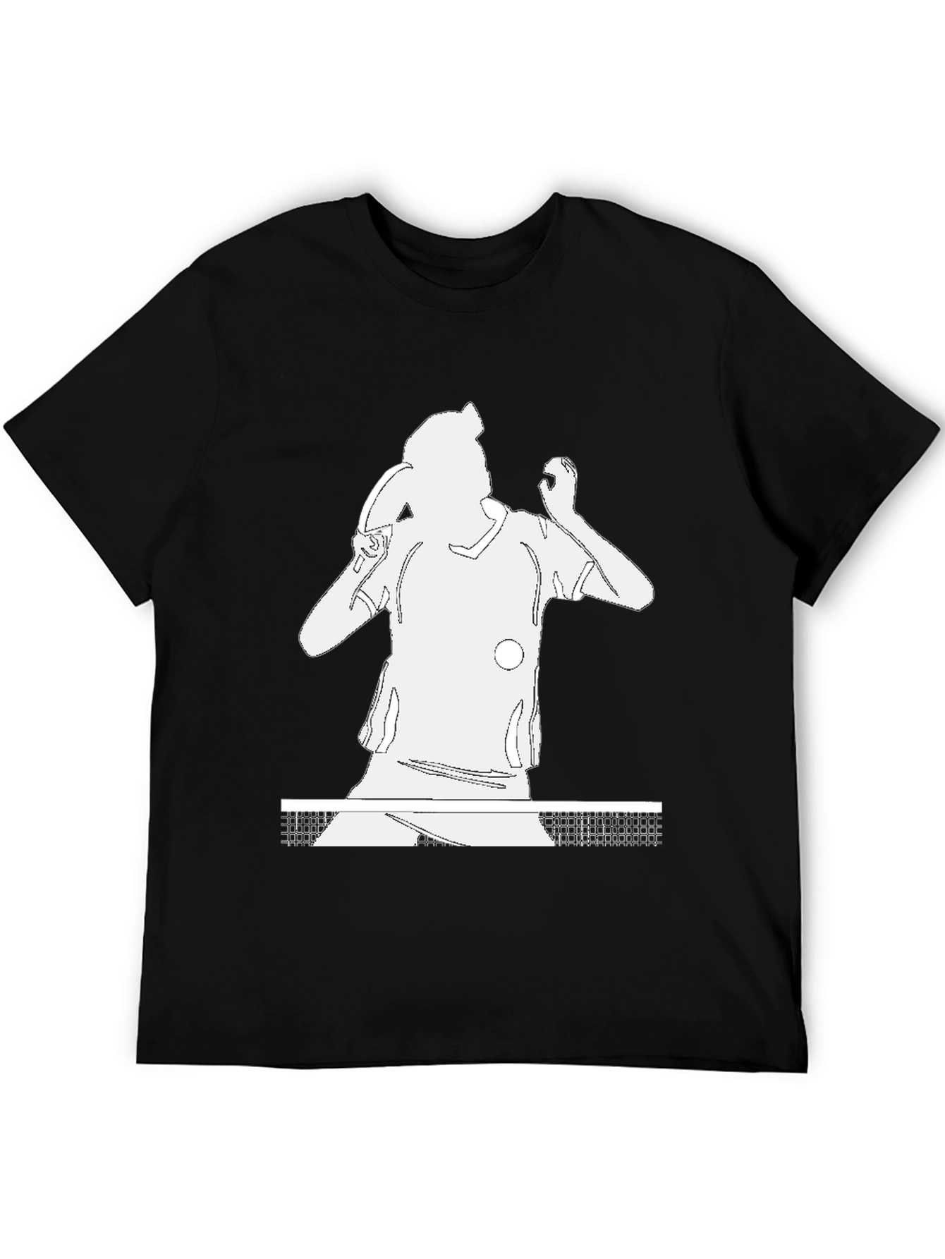Table Tennis Player Graphic Tee - Black