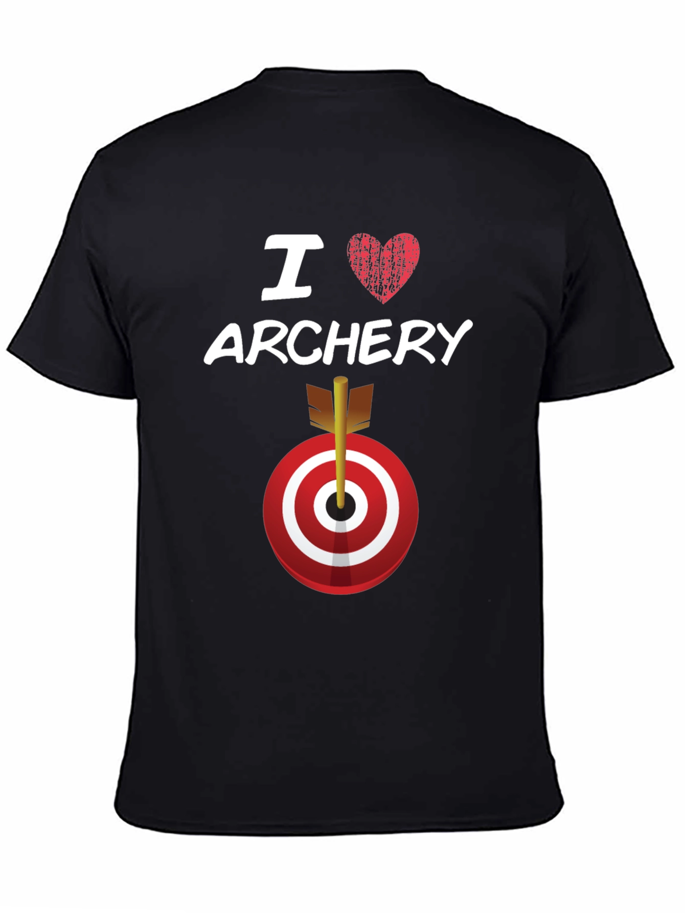 I Love Archery T-Shirt Target Arrow Graphic Tee