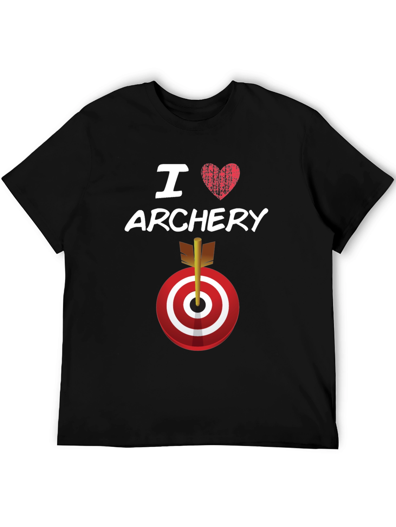 I Love Archery T-Shirt Target Arrow Graphic Tee