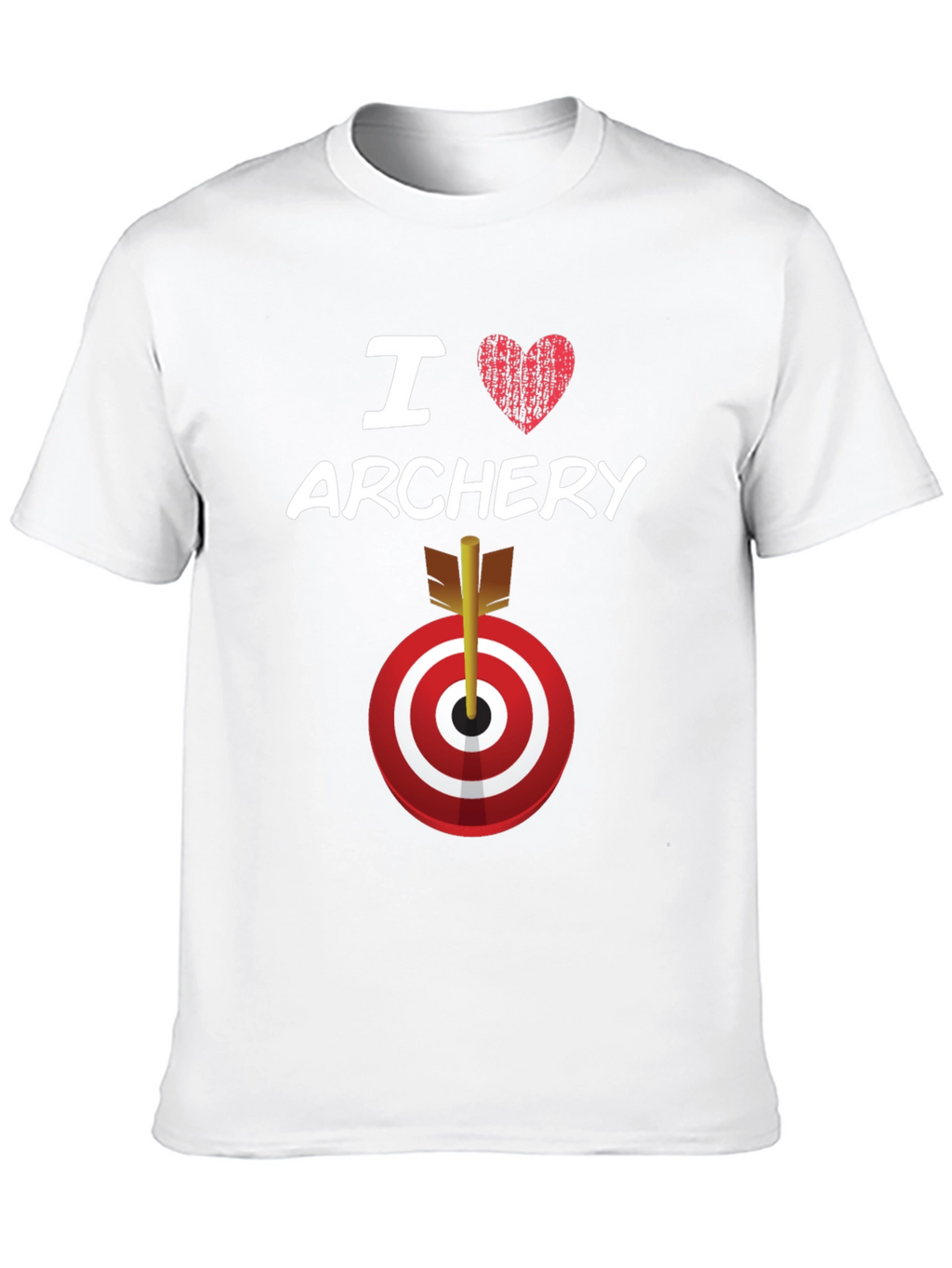 I Love Archery T-Shirt Target Arrow Graphic Tee