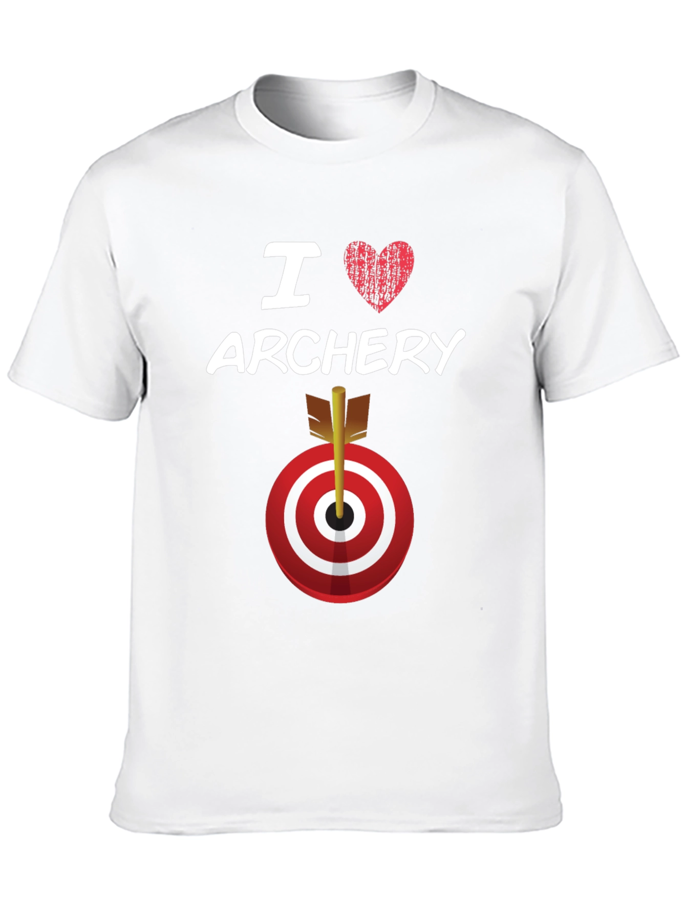 I Love Archery T-Shirt Target Arrow Graphic Tee