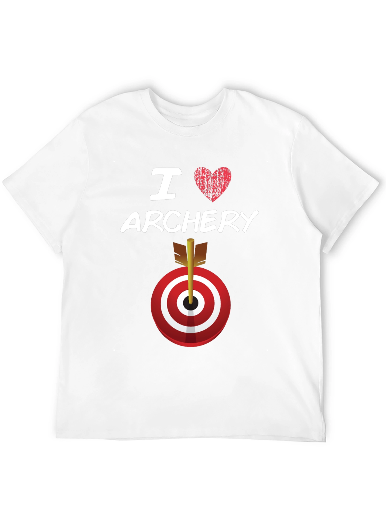 I Love Archery T-Shirt Target Arrow Graphic Tee