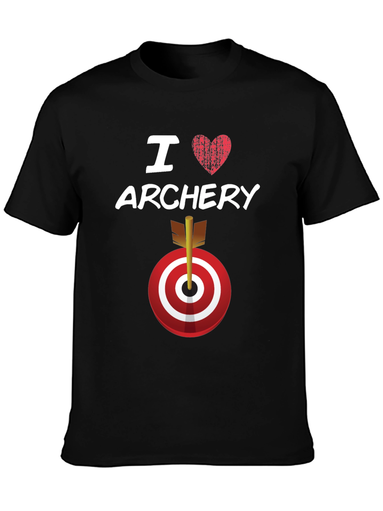 I Love Archery T-Shirt Target Arrow Graphic Tee