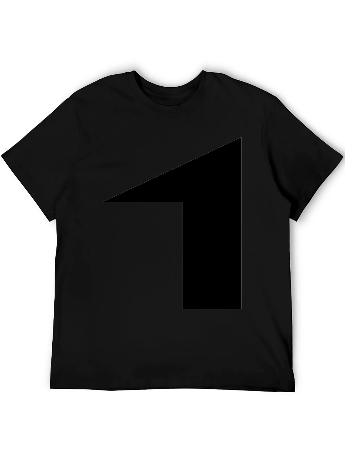 Mens Black Graphic Tee - Bold Statement Shirt