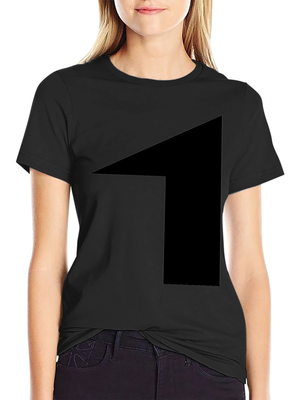 Mens Black Graphic Tee - Bold Statement Shirt
