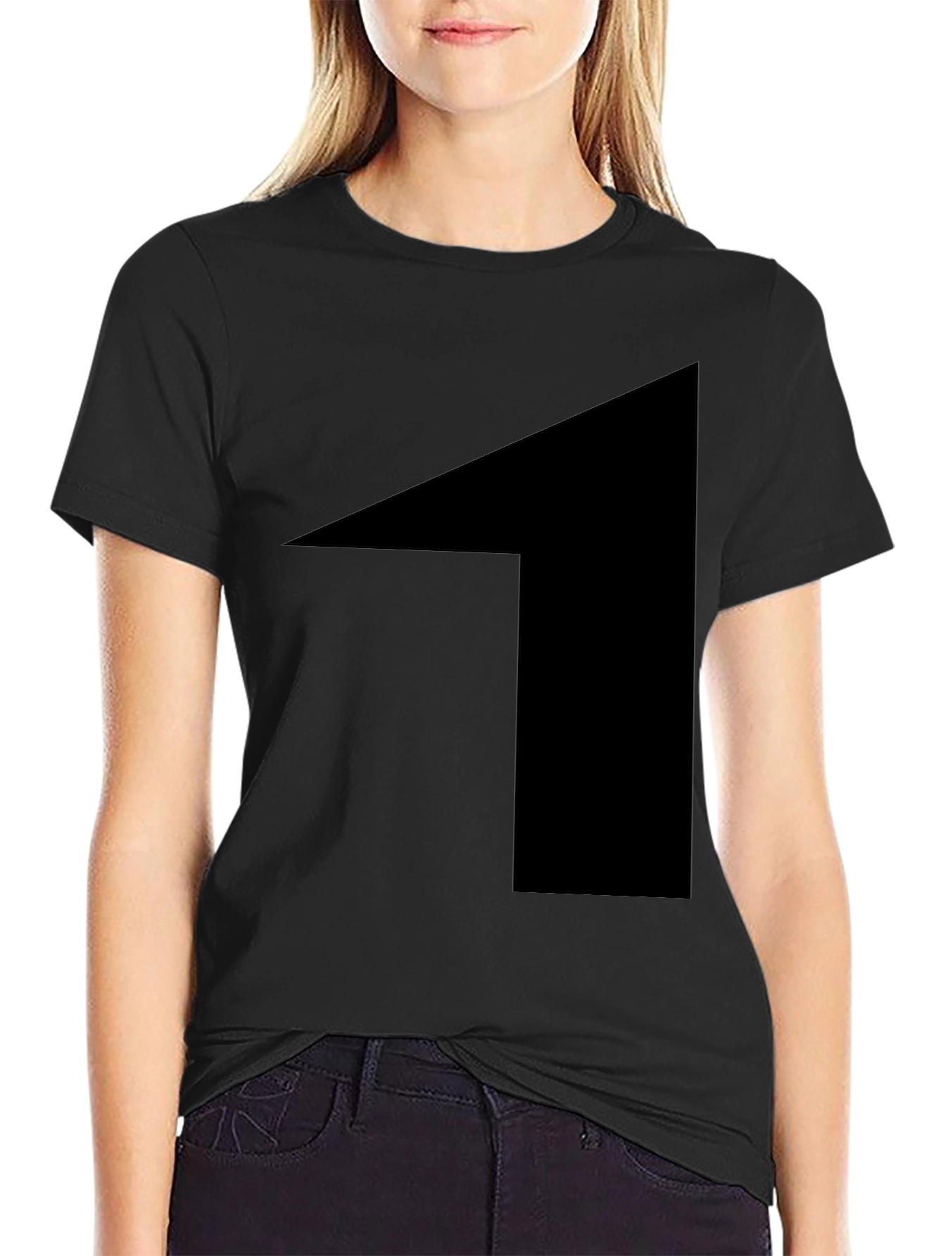 Mens Black Graphic Tee - Bold Statement Shirt