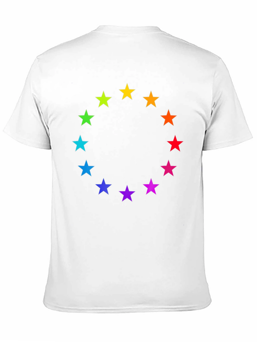 Rainbow Star Circle Black T-Shirt