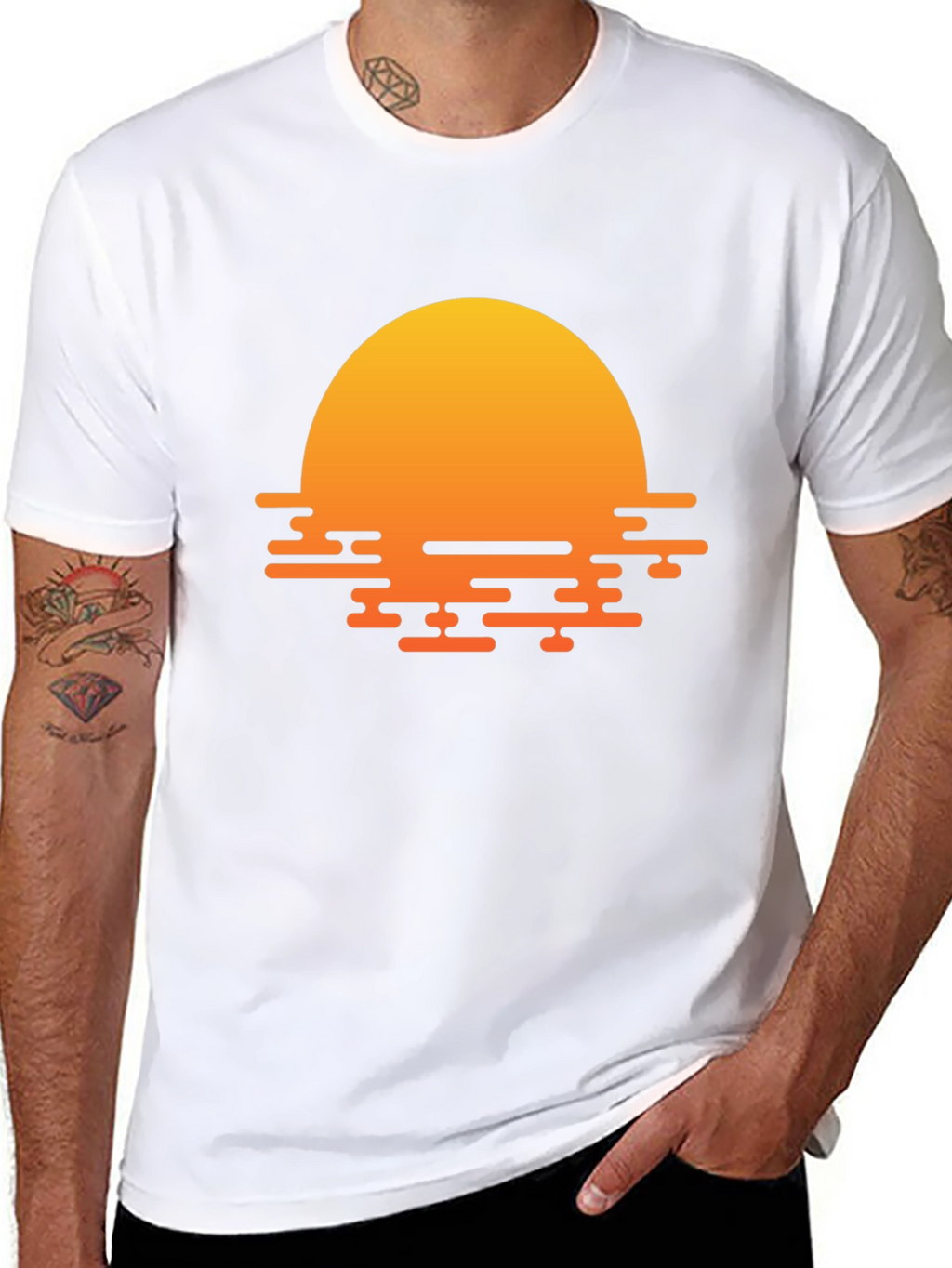Sunset Graphic Black T-Shirt