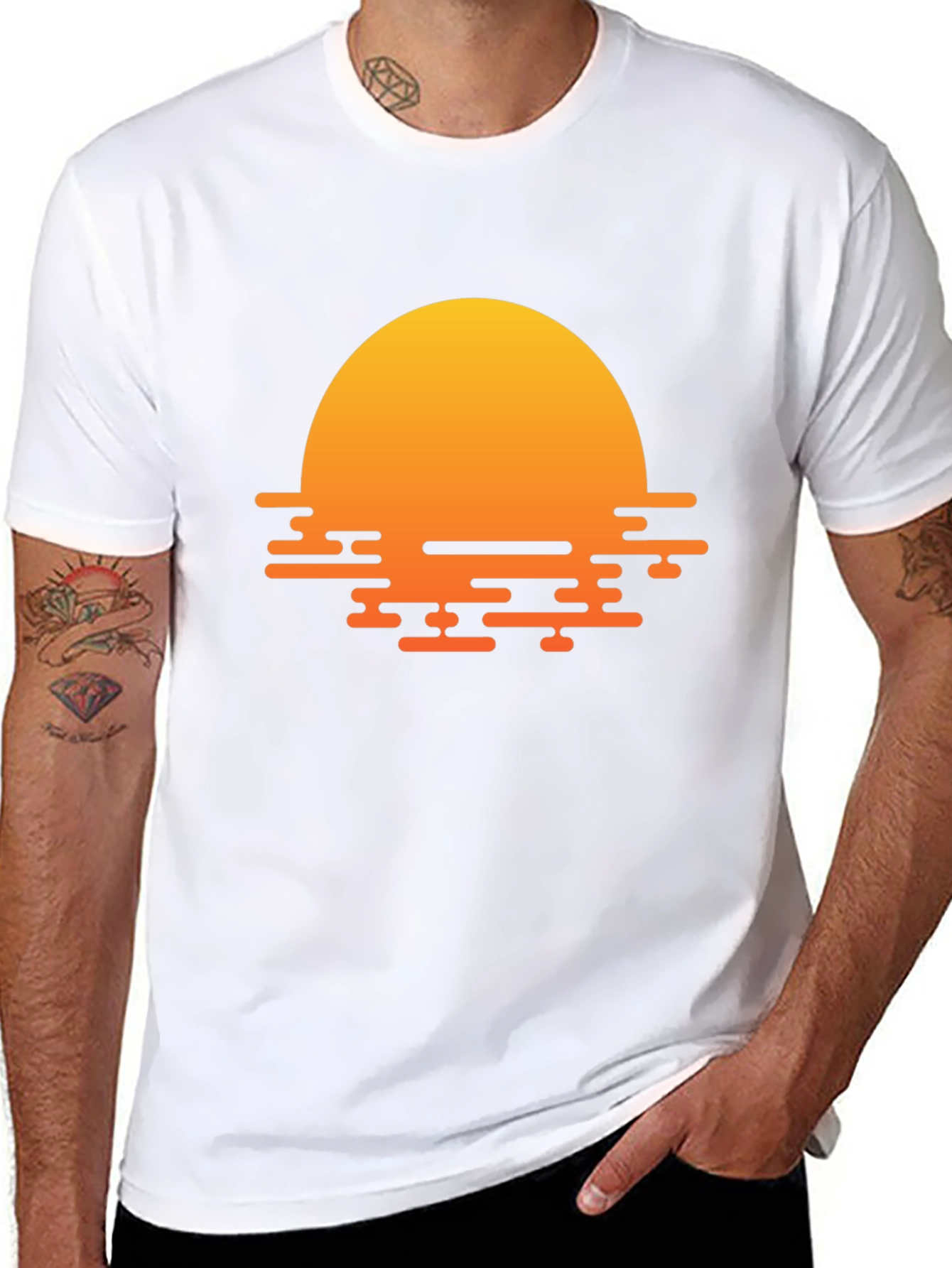 Sunset Graphic Black T-Shirt