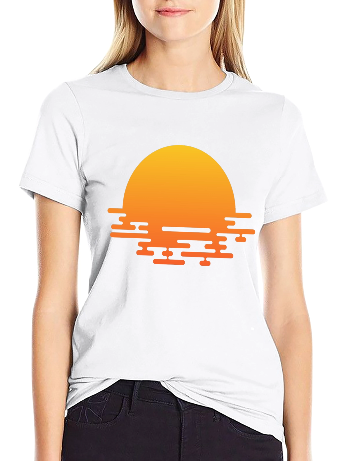 Sunset Graphic Black T-Shirt