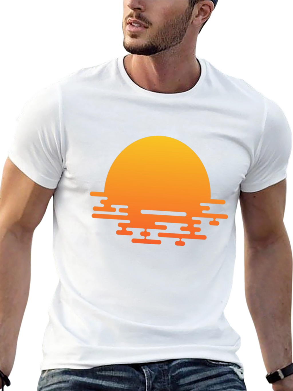 Sunset Graphic Black T-Shirt