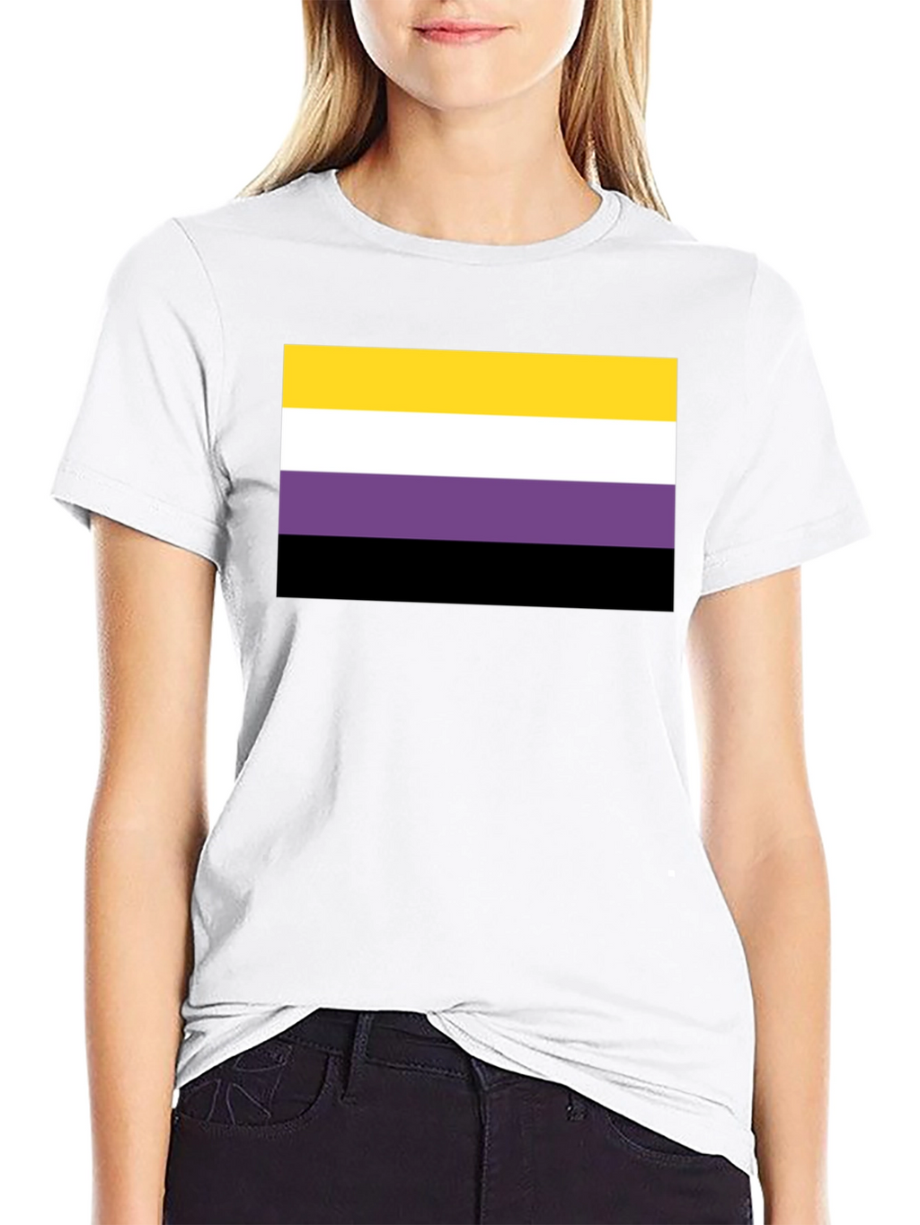 Nonbinary Pride Flag Graphic Tee - Unisex