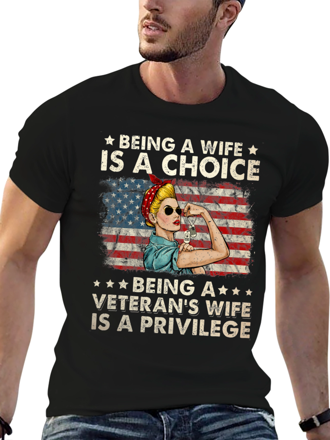 Veterans Wife Choice & Privilege T-Shirt