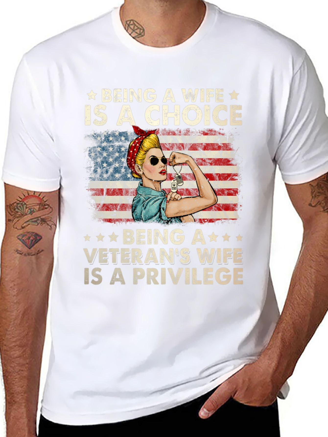Veterans Wife Choice & Privilege T-Shirt