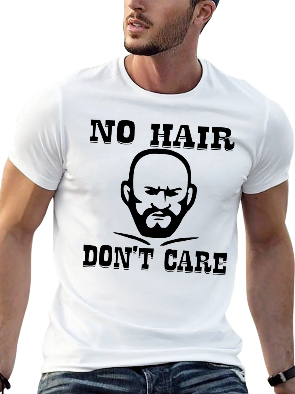 No Hair Dont Care Graphic Tee