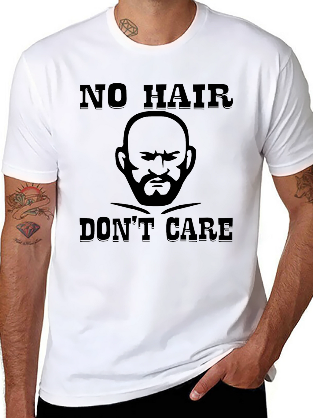 No Hair Dont Care Graphic Tee