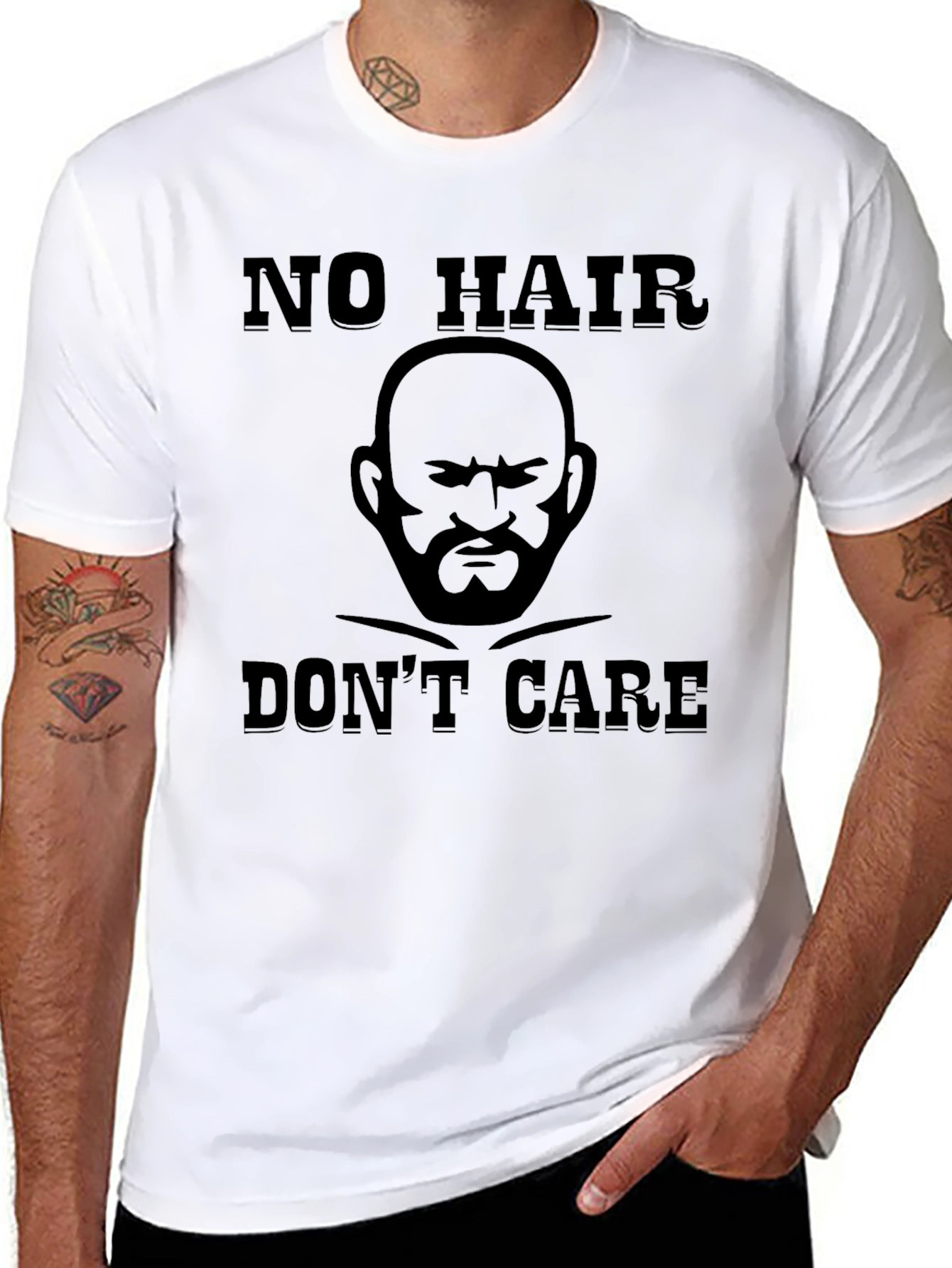 No Hair Dont Care Graphic Tee