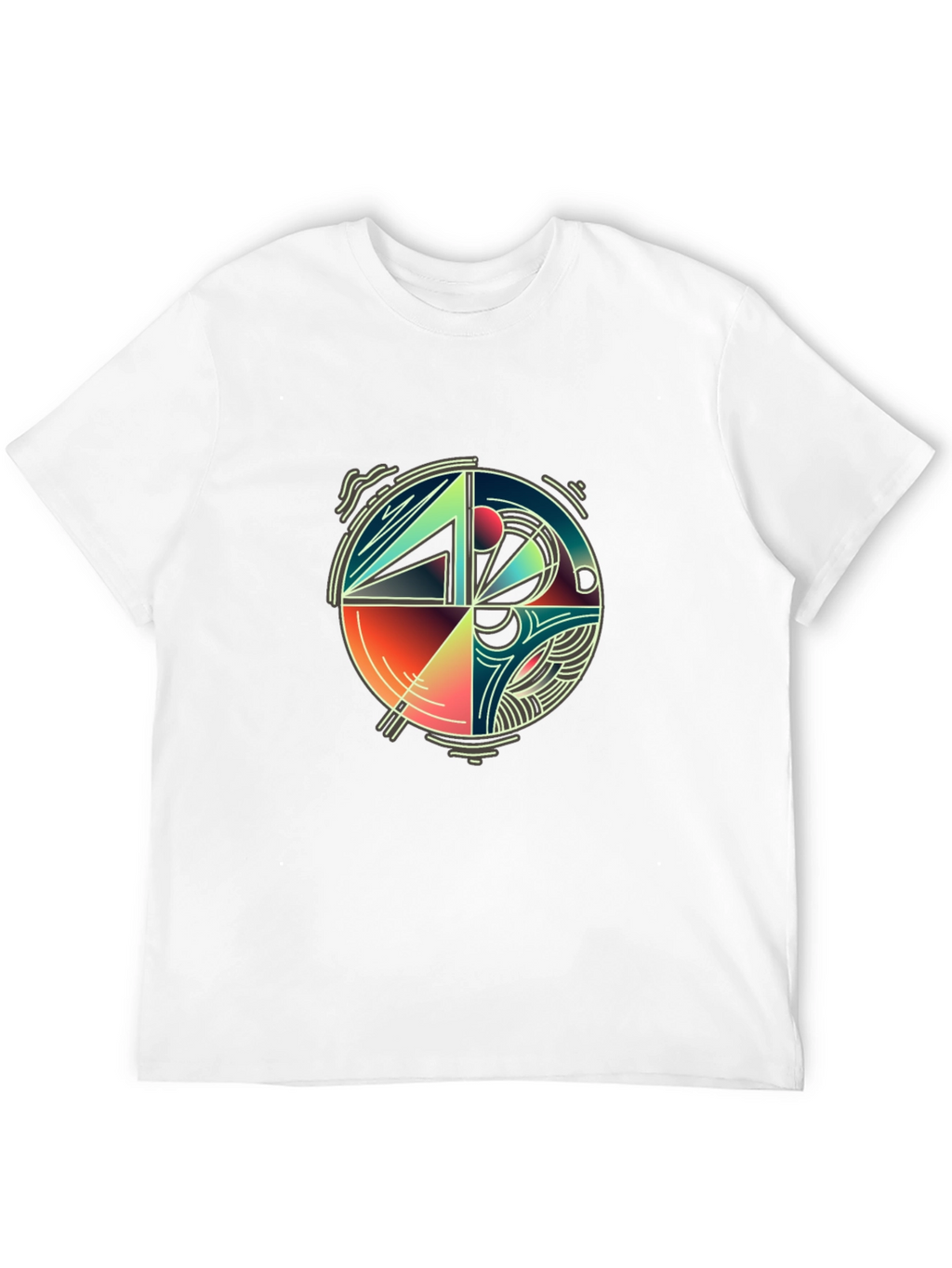 Abstract Geometric Circle Graphic Tee