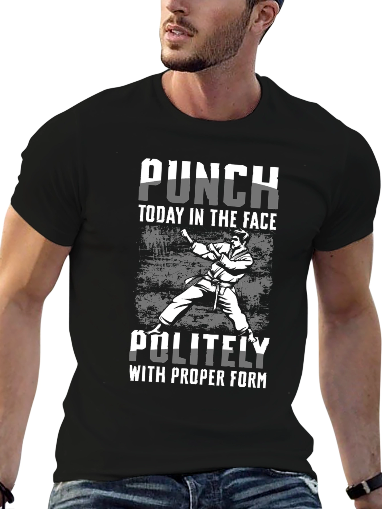 Punch Today T-Shirt: Martial Arts Humor Tee