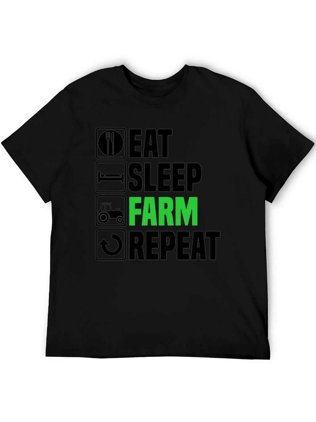 Eat Sleep Farm Repeat T-Shirt - Farmer Gift Tee